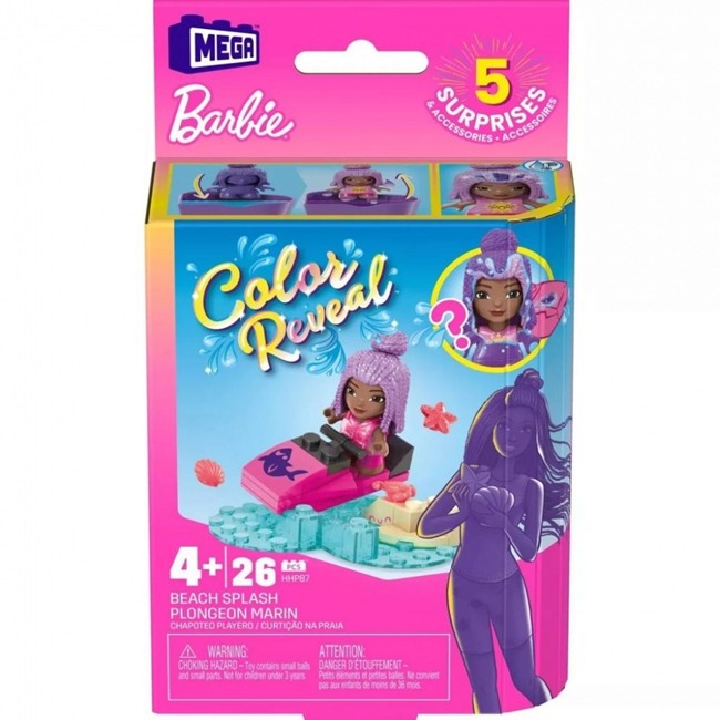 Zestaw Klocki Mega Barbie Color Reveal Fioletowa